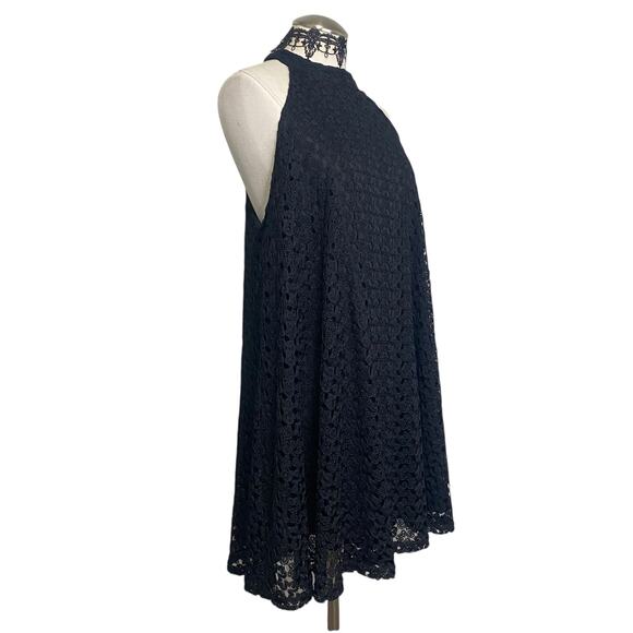 Vintage 90s y2k Halter Lacy Super Flowy Gothic Boho Whimsygoth Mini Dress - Picture 3 of 13